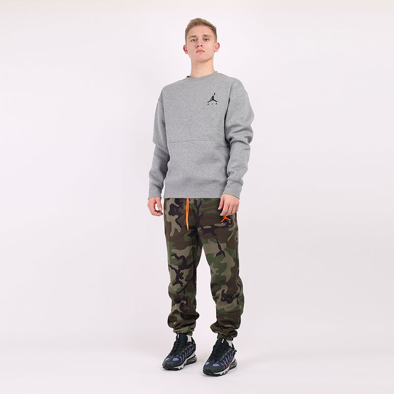 мужская серая толстовка Jordan Jumpman Fleece Sweatshirt CT3455-091 - цена, описание, фото 5